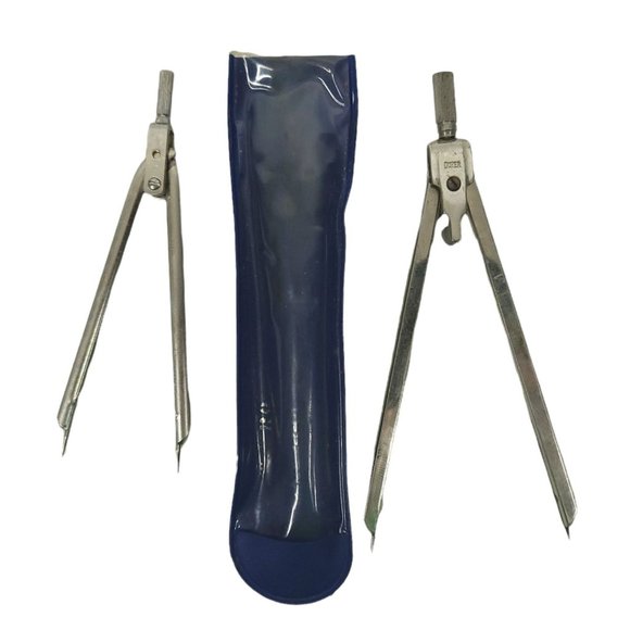 Vintage Drafting Drawing Compass With Carry Case Lot Of 2 - Picture 8 of 10